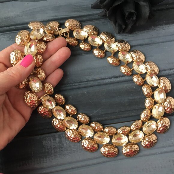Gold + Gem Chunky Necklace - Picture 4 of 9